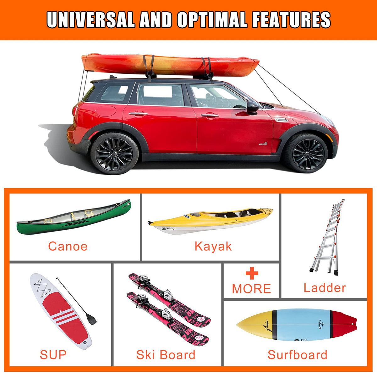 Universal Car Roof Luggage Soft Rack Pads for Kayak/Sup