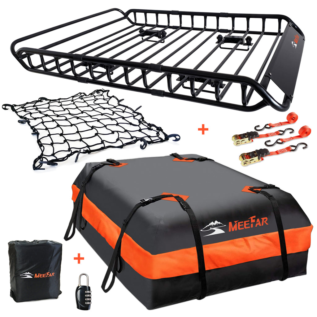 MeeFar Roof Top Rack 51 x 36 x 5 Cargo Carrier Basket & 15 Cubic Feet