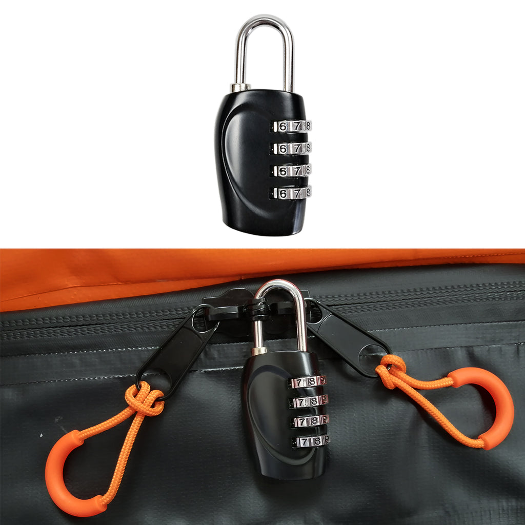 MeeFar 4 Digit Combination Padlock Outdoor Luggage Locks Travel Security, School Lock, Gym Lock, and Black Lock