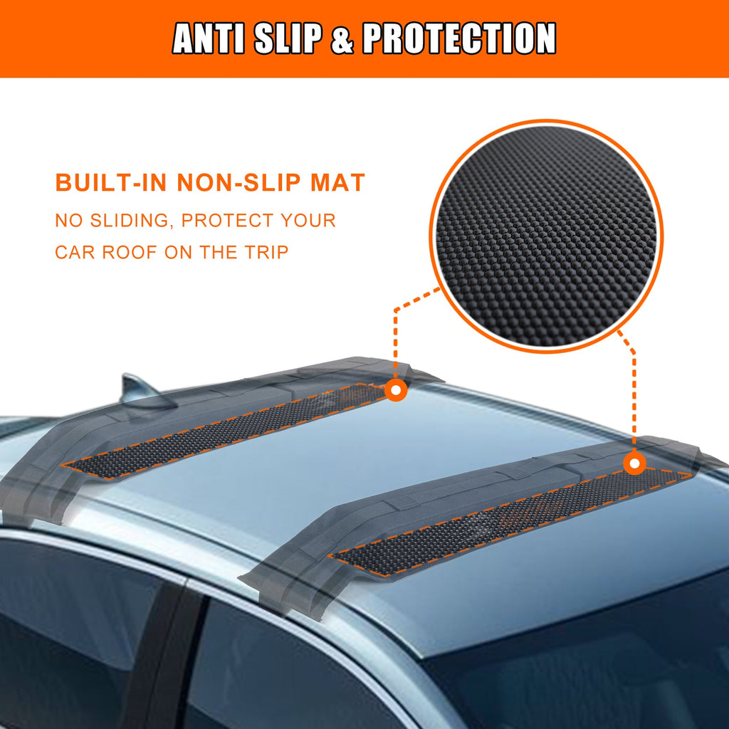  Soft Roof Rack Pads, Universal Car Rooftop Luggage