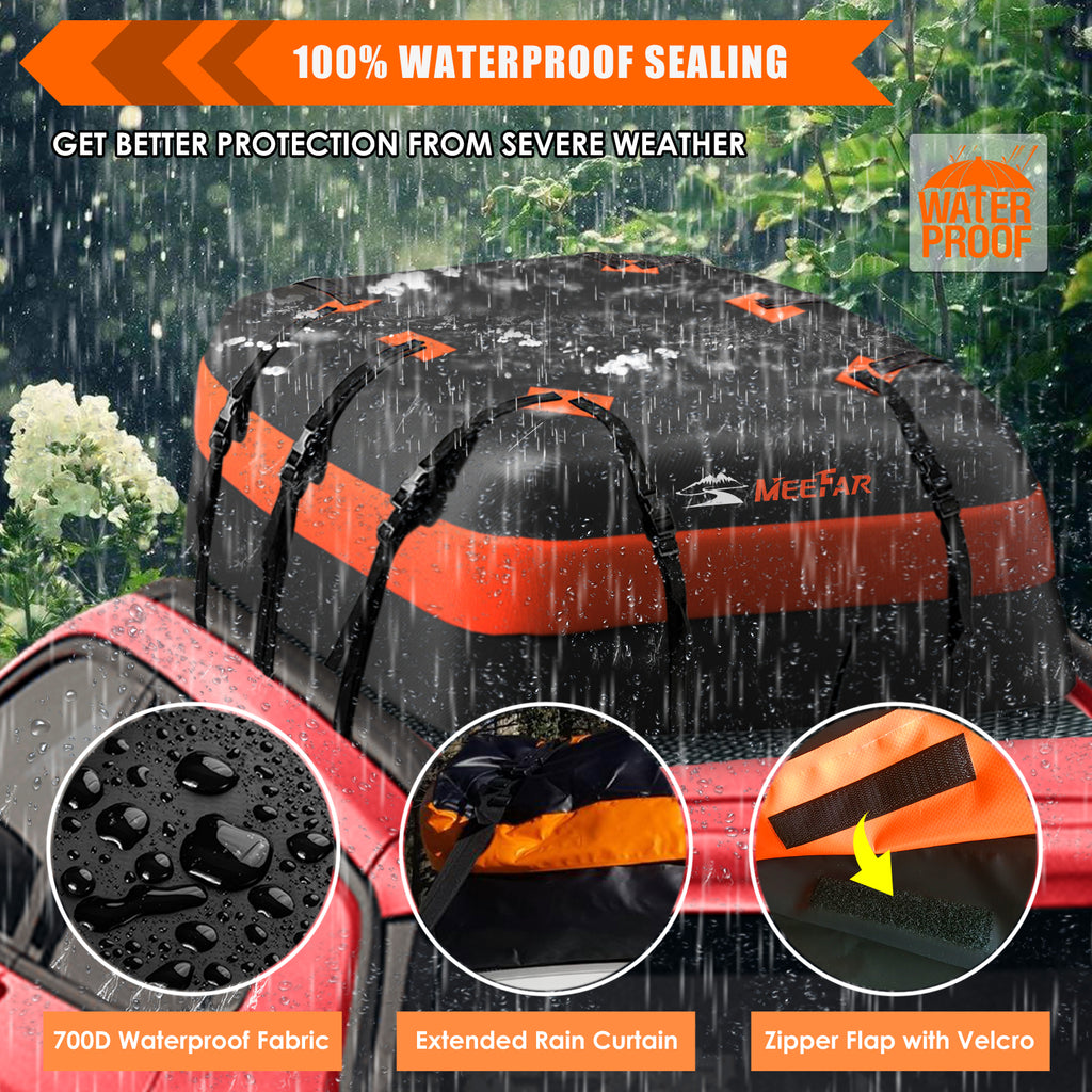 MeeFar Universal Roof Top Cargo Carrier 15 OR 20 Cubic Feet Waterproof